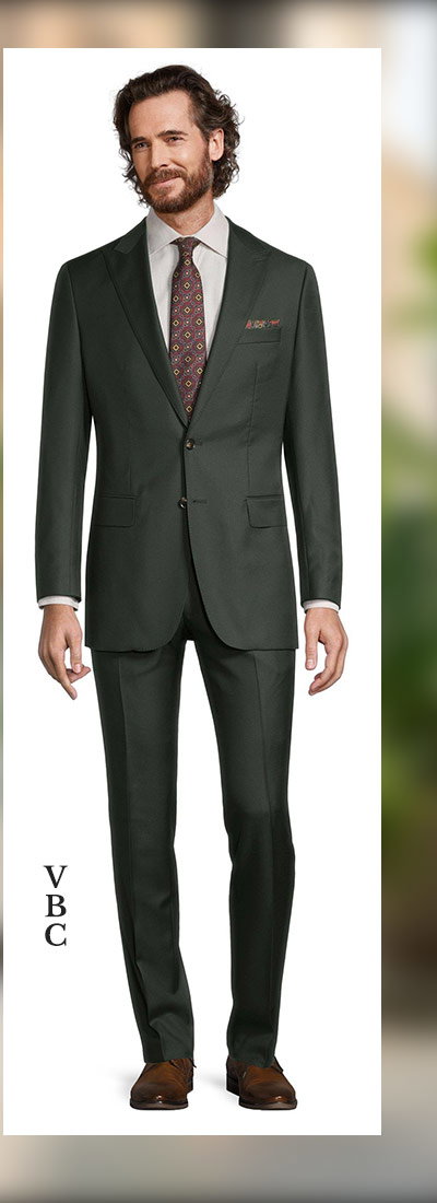Solid Dark Green Suit