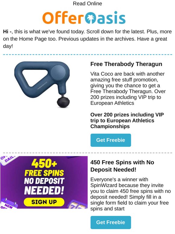 Free Therabody Theragun, Irn-Bru Suitcase, Spaghetti Measure
