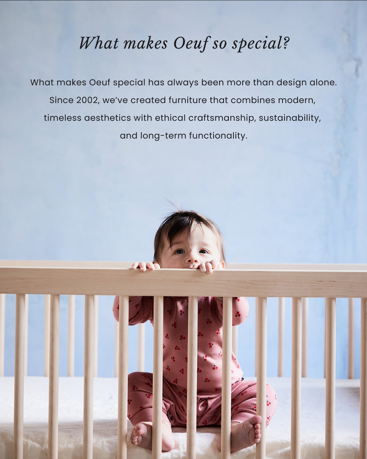 an image of a child's room with a crib and a rainbow