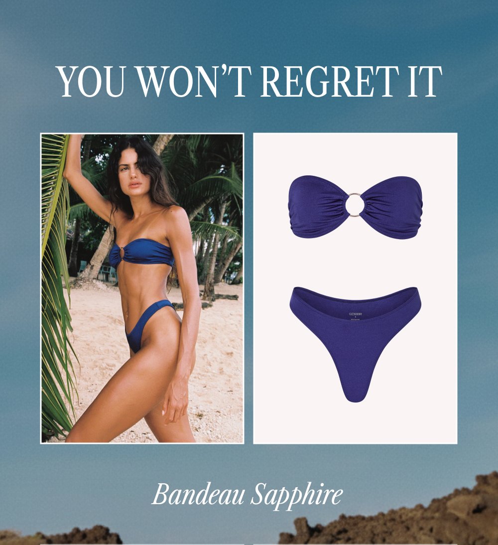 YOU WON’T REGRET IT Bandeau Sapphire Mon Cheri Capri Pants Black