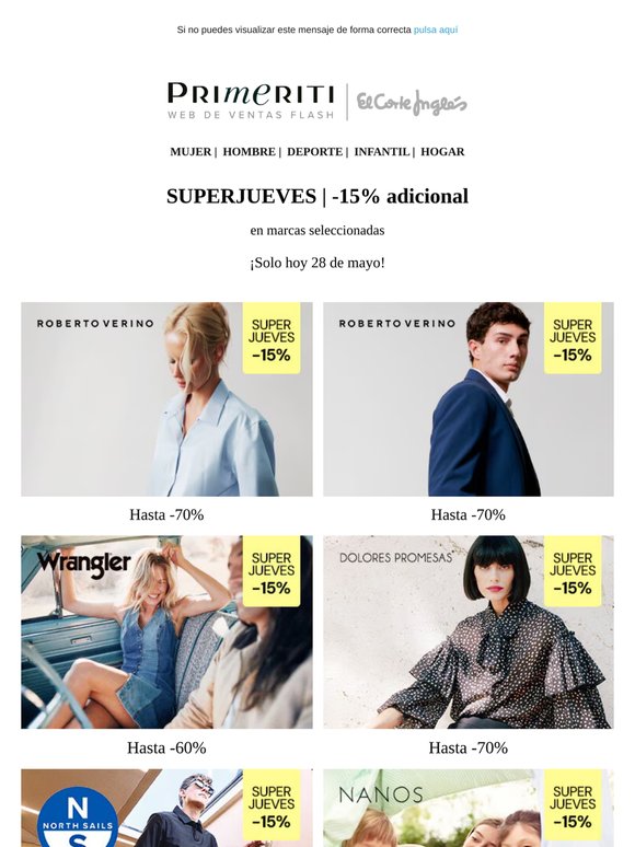 ⚡Superjueves -15% adicional* ¡Solo hoy!