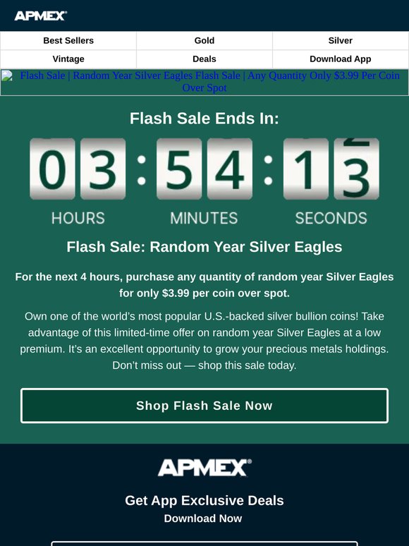 ⚡ FLASH SALE: Random Year Silver Eagles 🦅