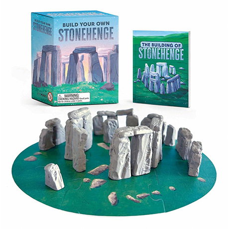 Miniature kit allowing you to build Stonehenge, including 16 stones, a beautifully illustrated landscape puzzle map and an illustrated mini book. - Shop Now.