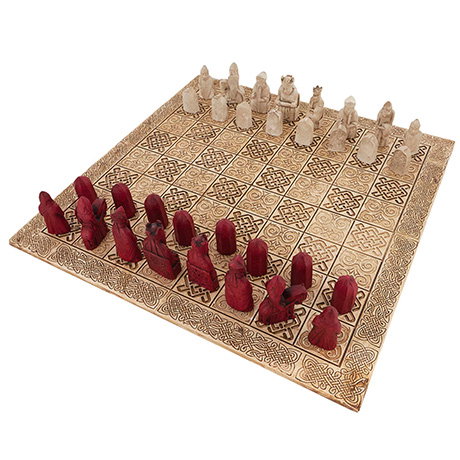 High-quality handmade chess set inspired by the renowned Lewis Chessmen. - Shop Now.