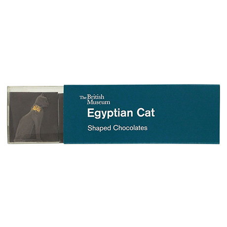 Set of Egyptian cat-shaped dark chocolates. - Shop Now.