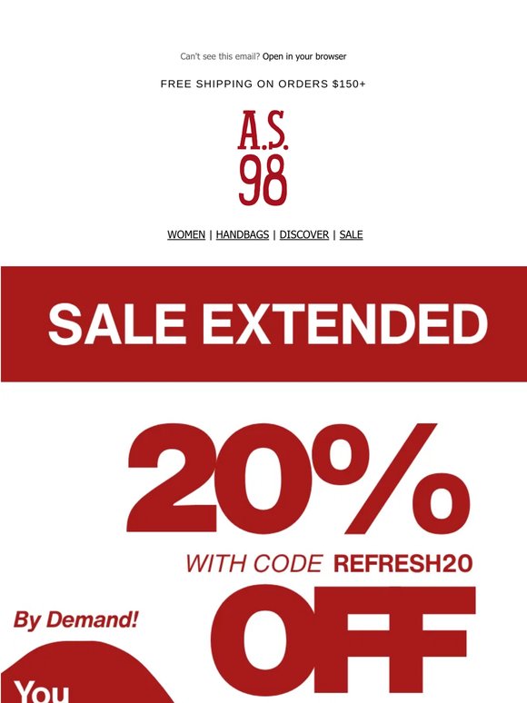 20% OFF ‼️ Just a little bit longer