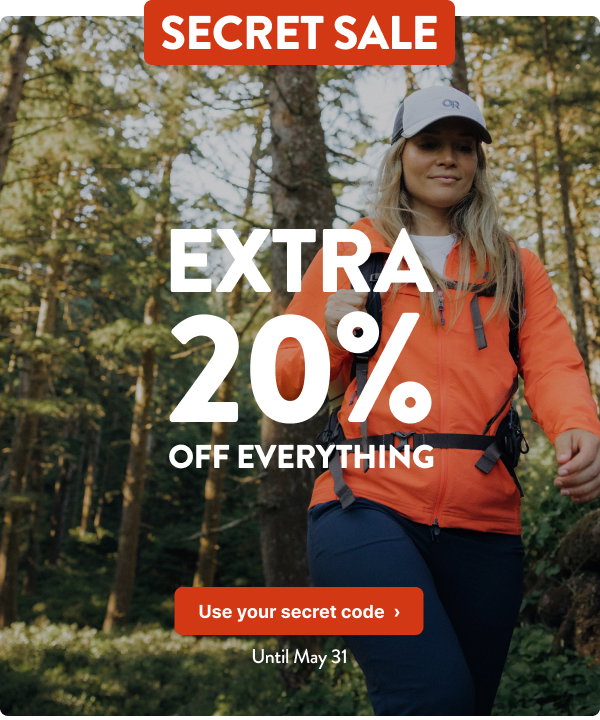 Secret Sale:  Extra 20% off just for you - until May 31.