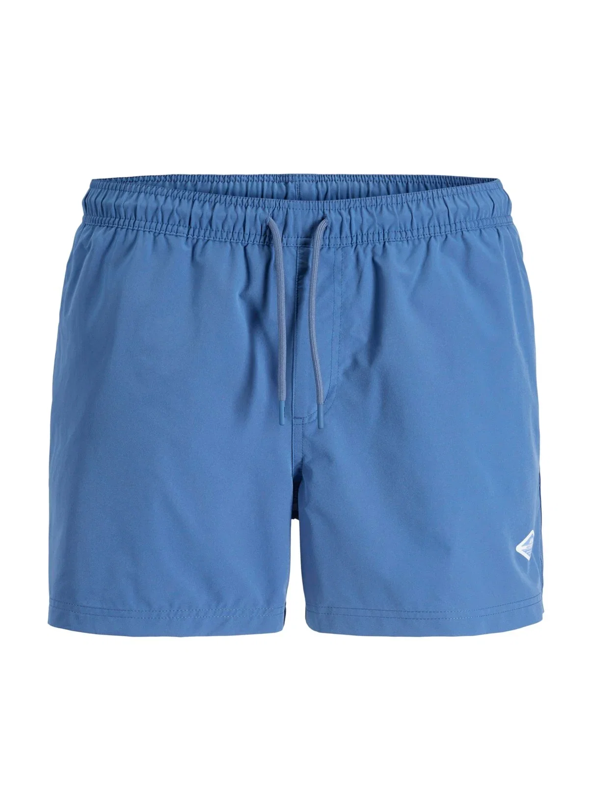 Smooth swimming shorts with elastic waistband and drawstring
