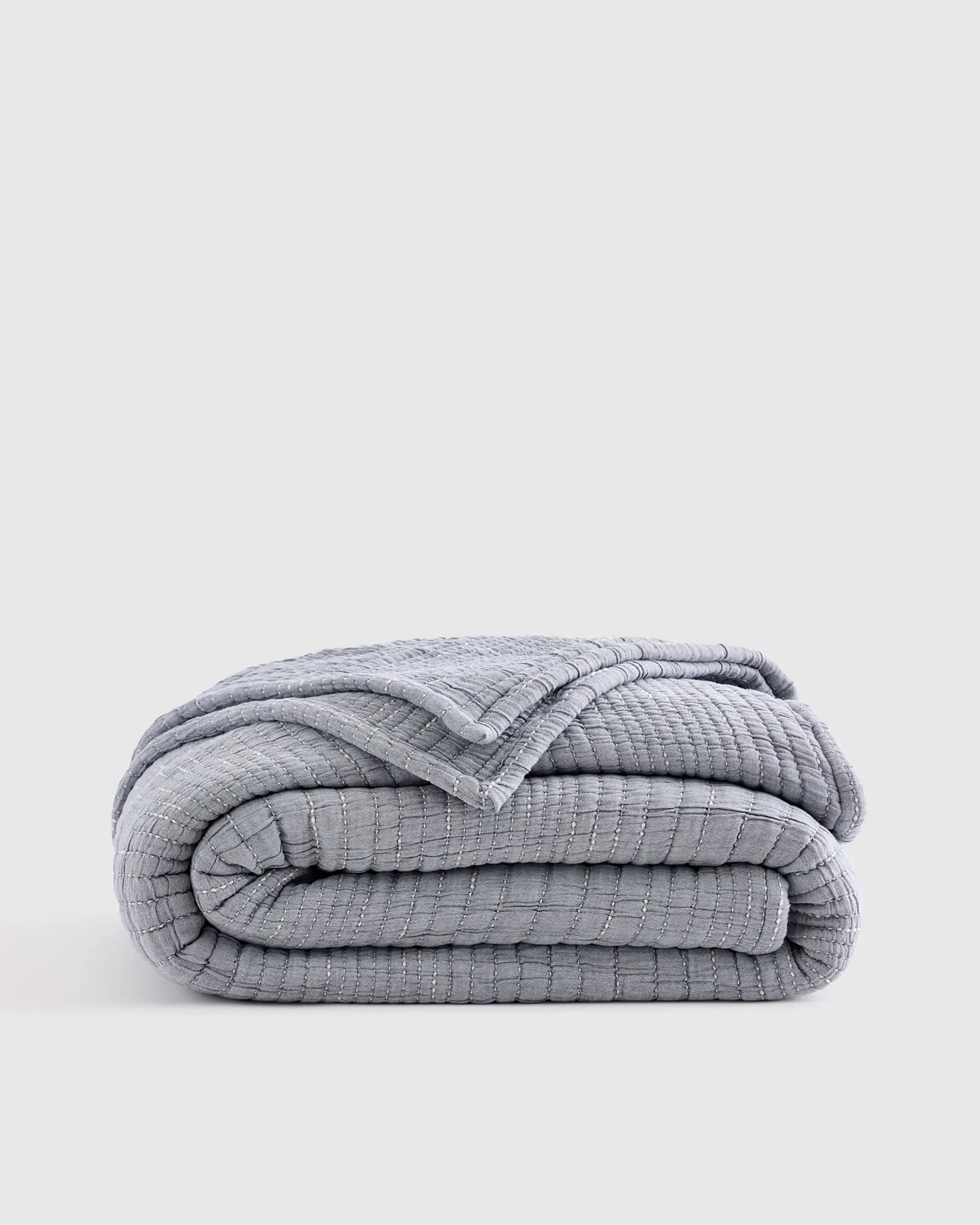 Organic Cotton Channel Stitch Coverlet