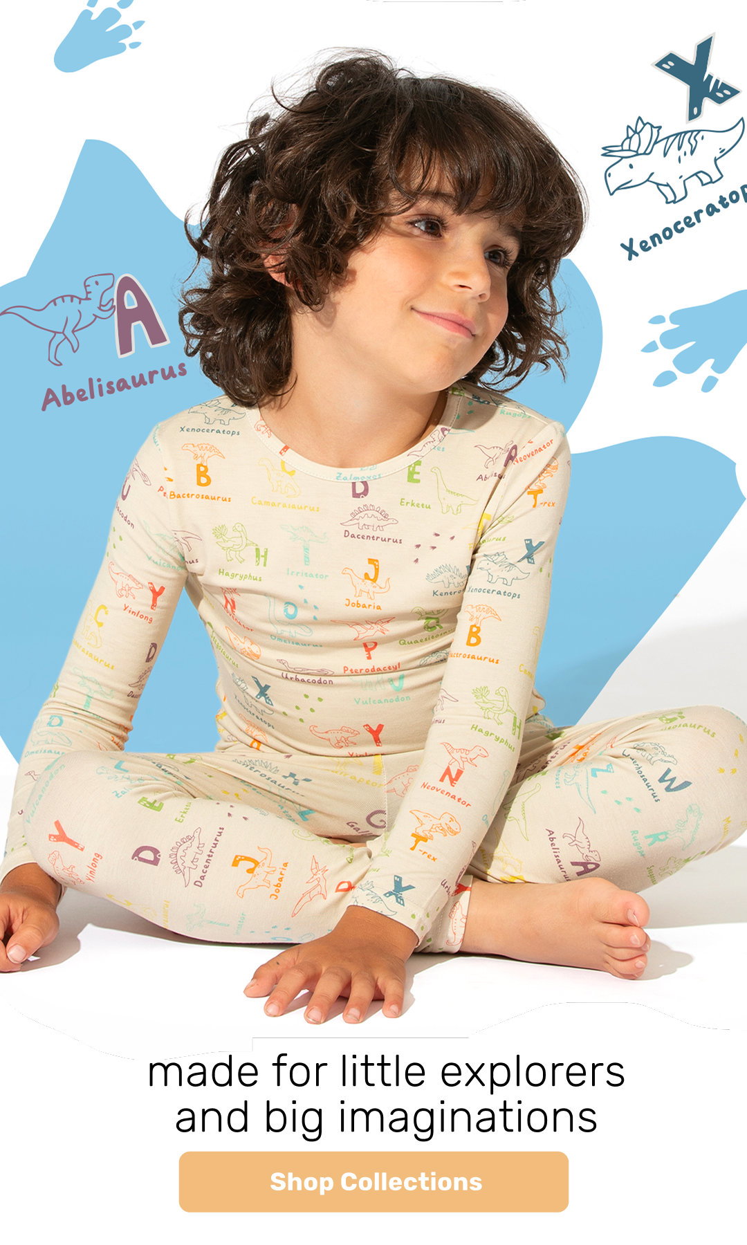 dino ABC kids pajamas 