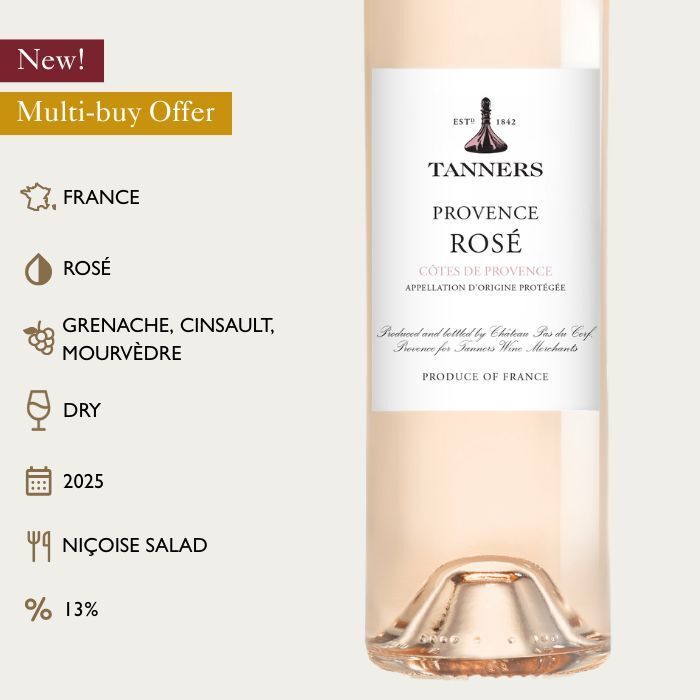 Tanners Provence Rosé, Côtes de Provence 2025