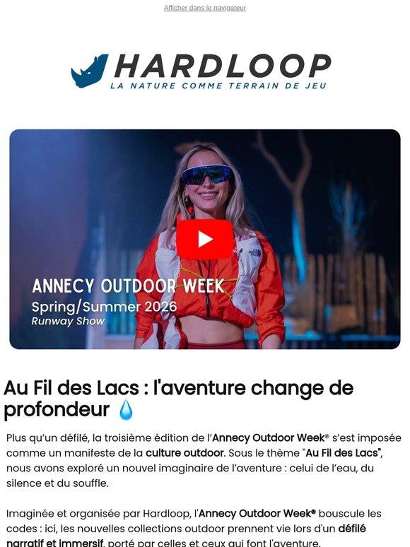 Au Fil des Lacs : découvrez le défilé outdoor printemps-été 2026 🌊