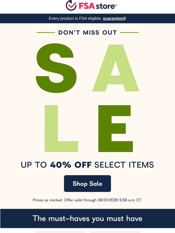 The cure for sale FOMO: Shop now!