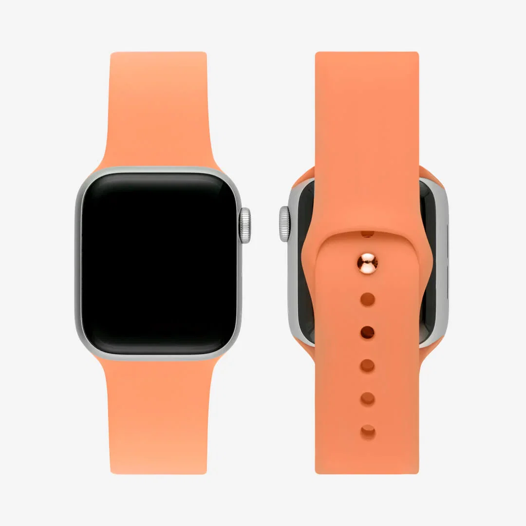 Image of Classic Silicone Apple Watch Band - Papaya