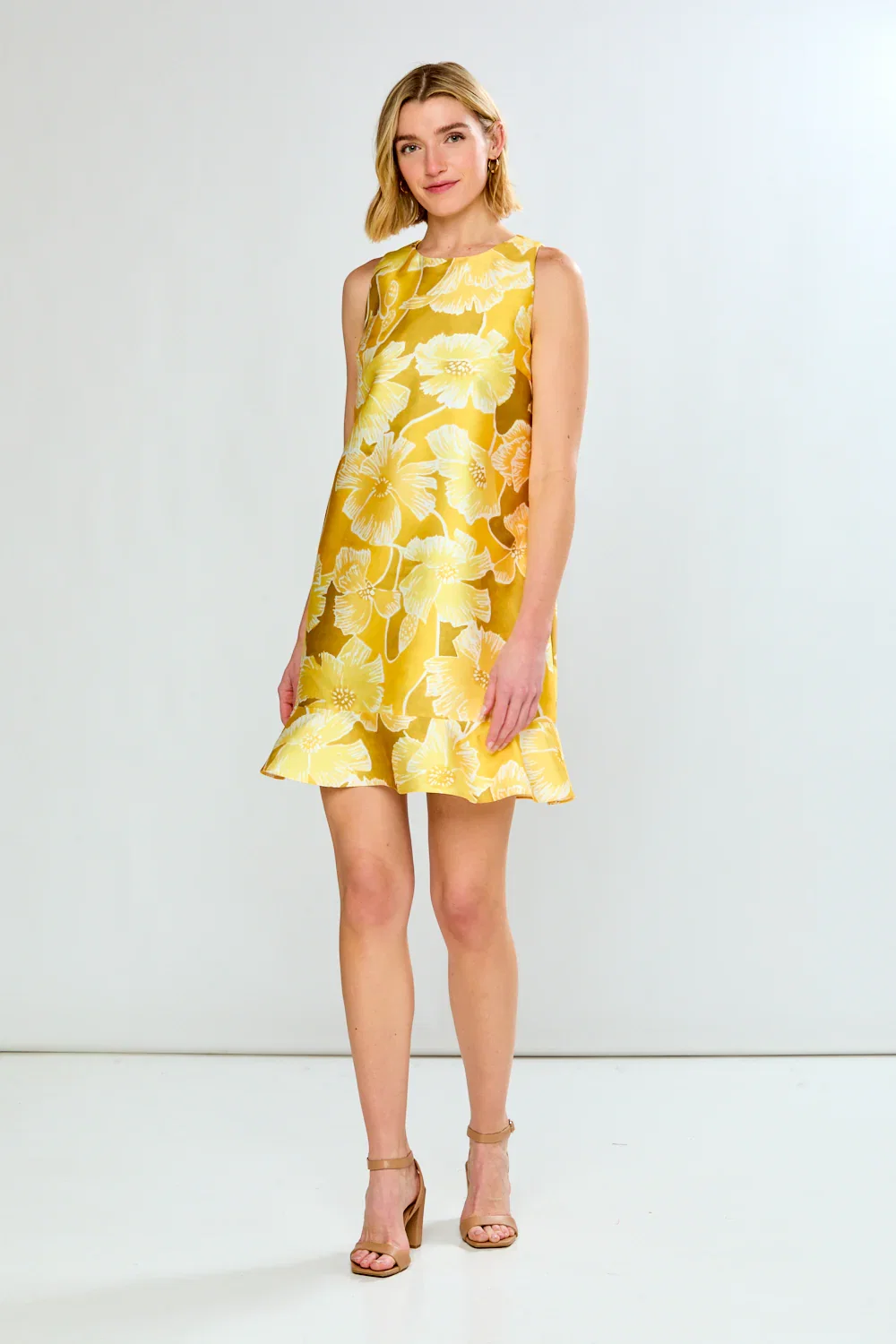 Image of The Flore Dress in Yellow Poppies