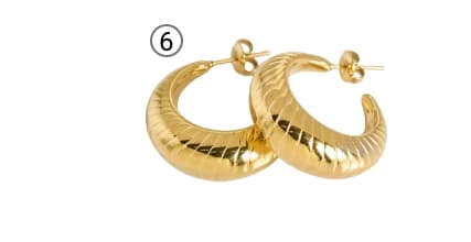 Boucles d'oreilles créoles inox torsades