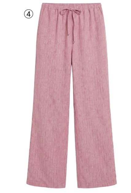 Pantalon tailleur rayé aspect irrégulier