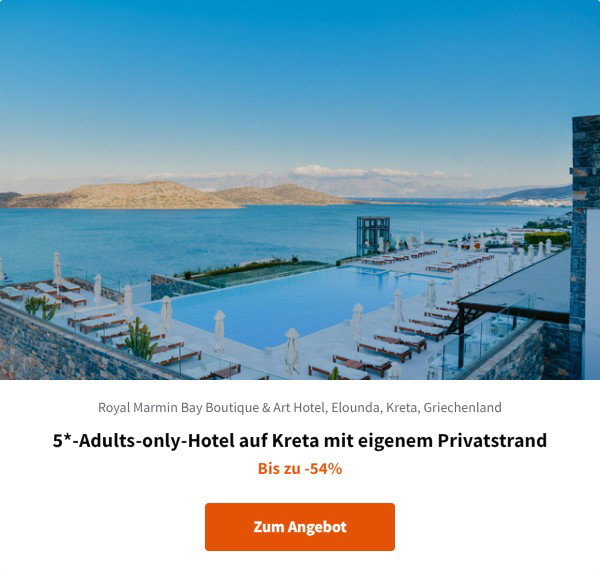 5*-Adults-only-Hotel auf Kreta mit eigenem Privatstrand