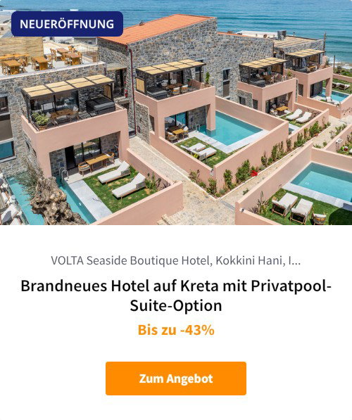 Brandneues Hotel auf Kreta mit Privatpool-Suite-Option