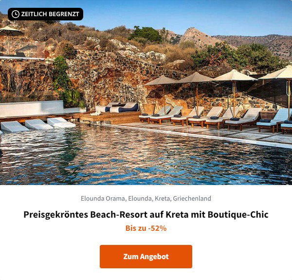 Preisgekröntes Beach-Resort auf Kreta mit Boutique-Chic
