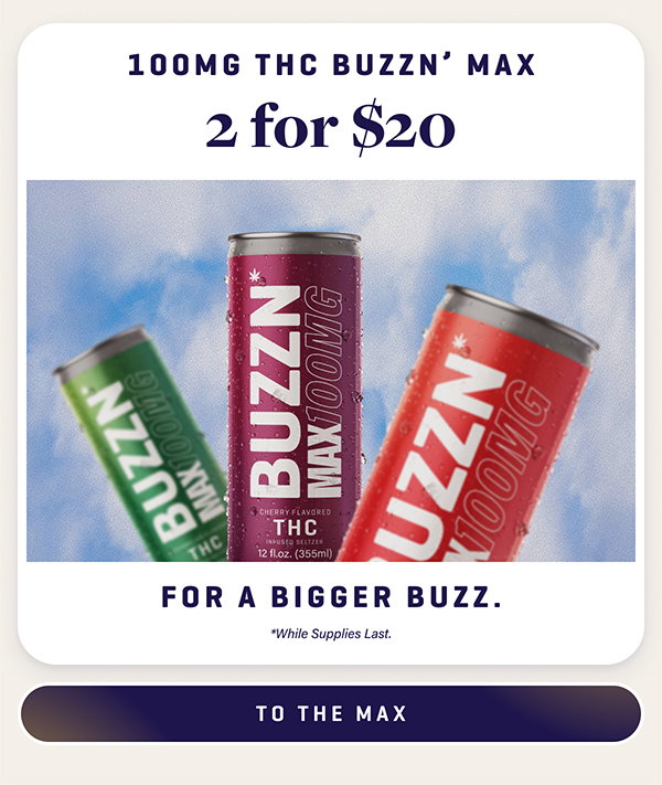 2/$20 BUZZN MAX 100mg THC Seltzer