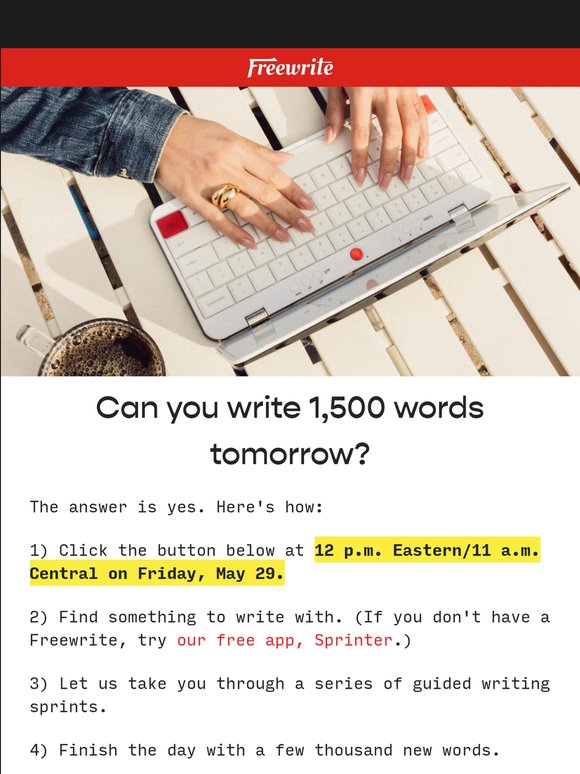 You're Invited: Virtual Writing Event 📩