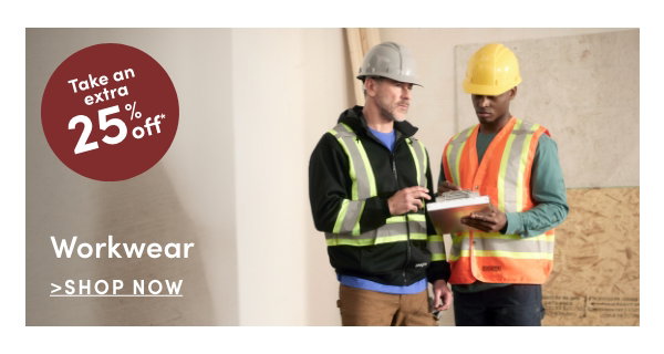 workwear, take 25% off