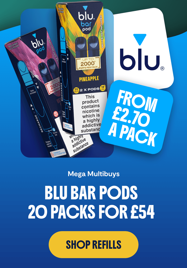 Blu Bar Pods from £2.70 a pack!
