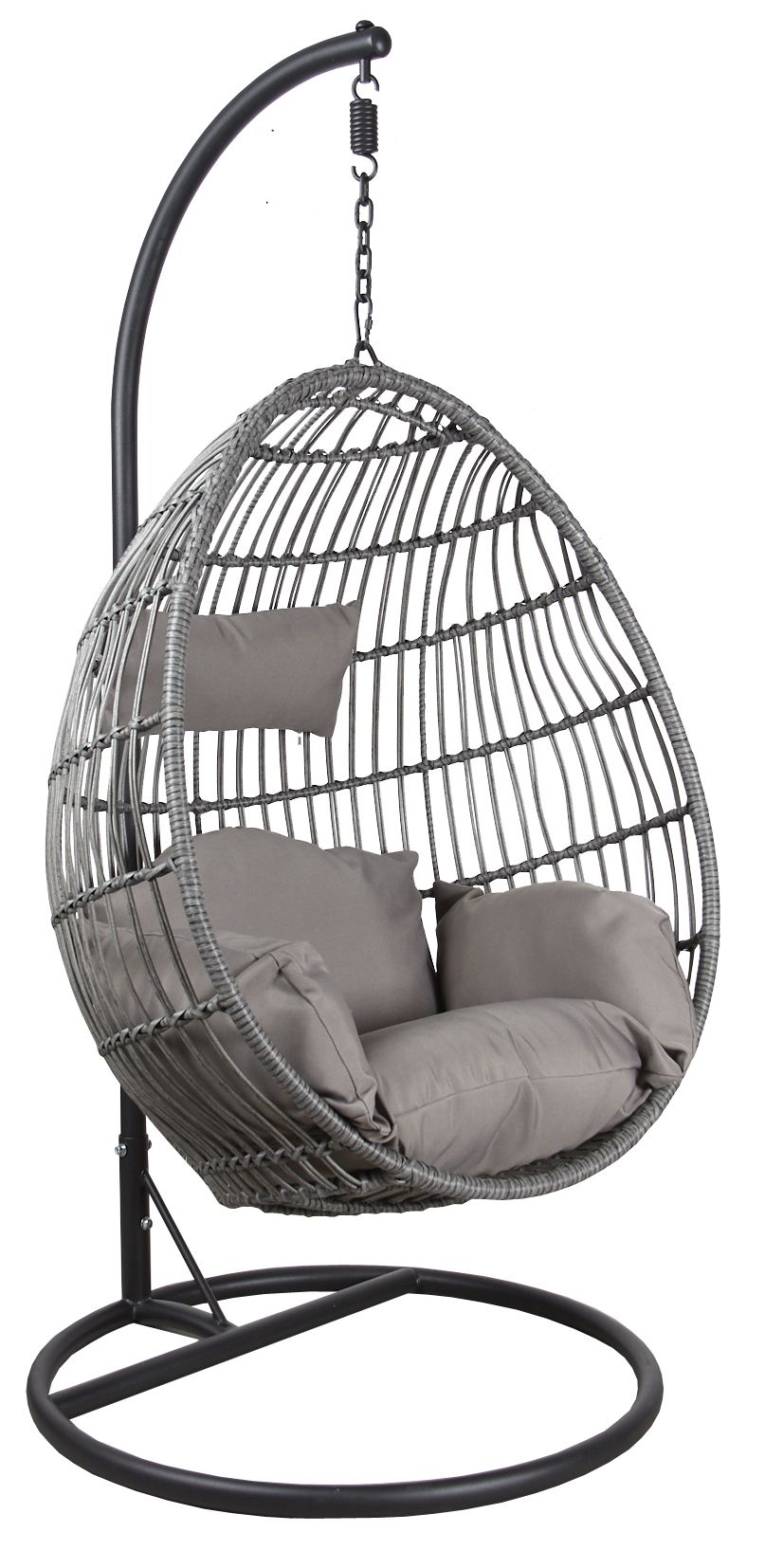 Image of Fauteuil oeuf réglable en polyrésine et acier