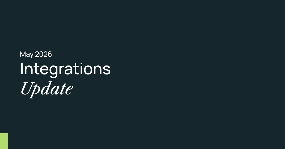 May 2026 Integrations Update