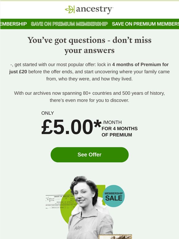 —, your £5/month membership deal expires soon