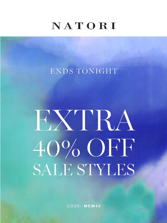 Last Chance! Extra 40% Off All Sale Styles