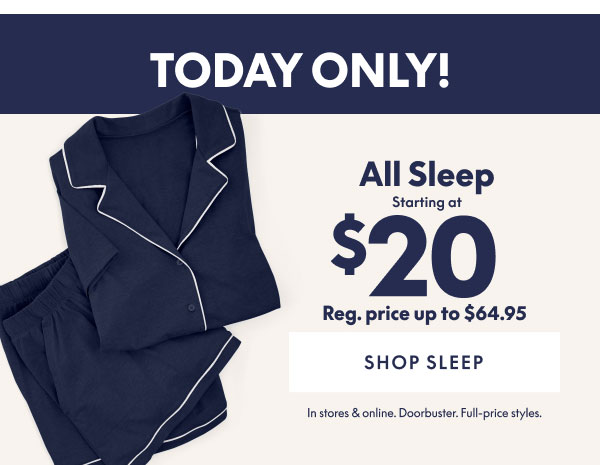 Sleep starting at $20