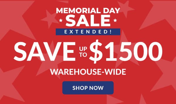 Spring savings up to $800 off warehouse-wide