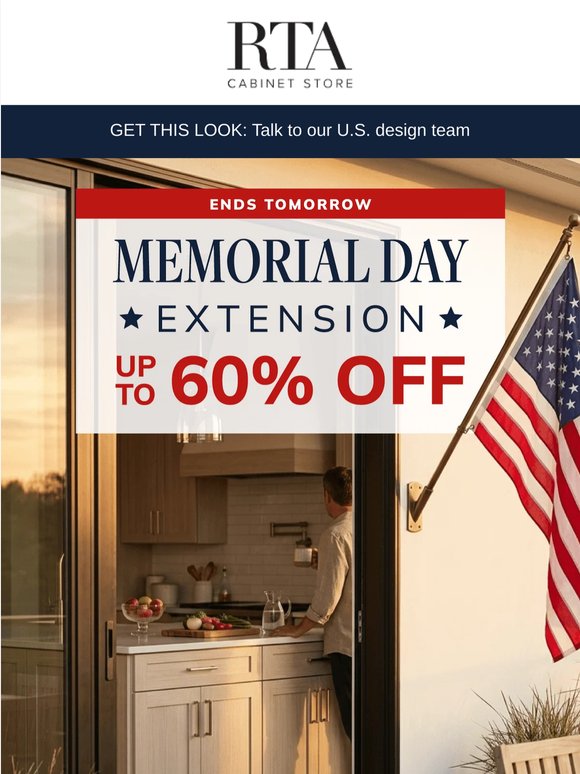 2️⃣ Days Left: Save Up to 60% During Our Memorial Day Sale