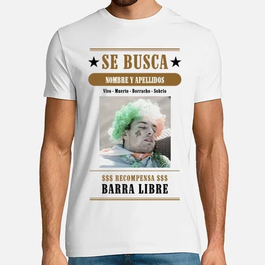 Camiseta despedida soltero - se busca