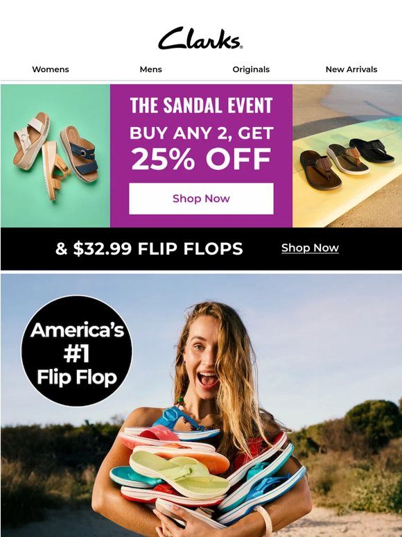 America's #1 Flip Flop $32.99!