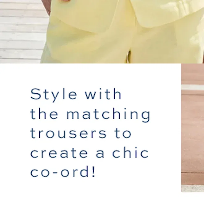 Lemon Yellow Linen Blend Wide Leg Trousers