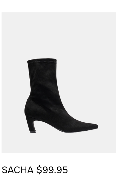 Sacha Ankle Boot Black Microfibre