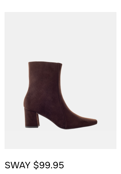 Sway Ankle Boot Chocolate Faux Suede