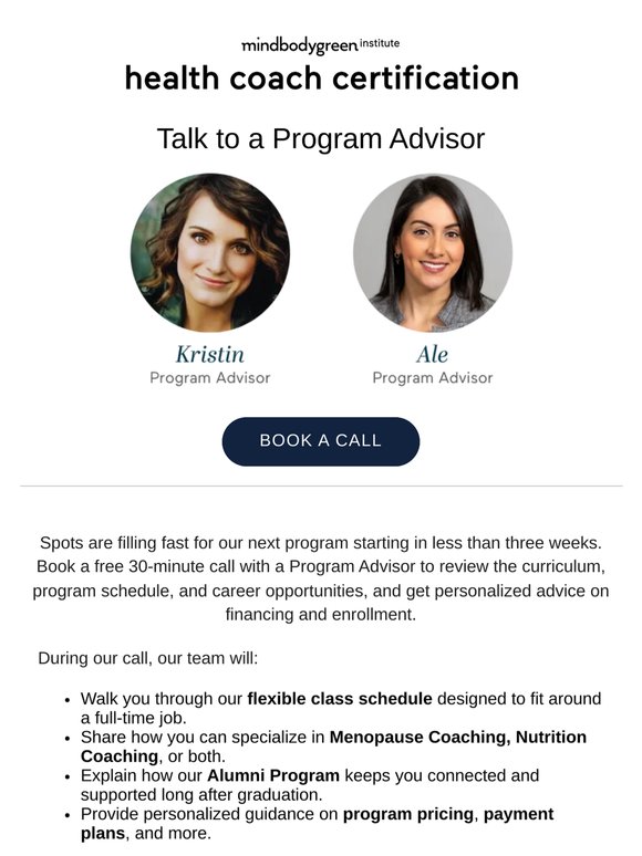 Book your free 1:1 call — classes start this June