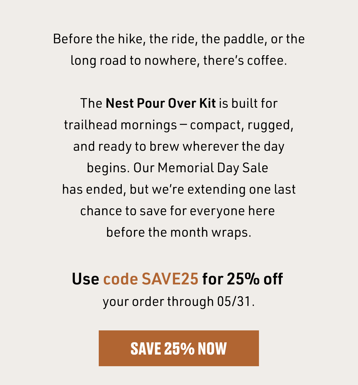 SAVE 25% OFF