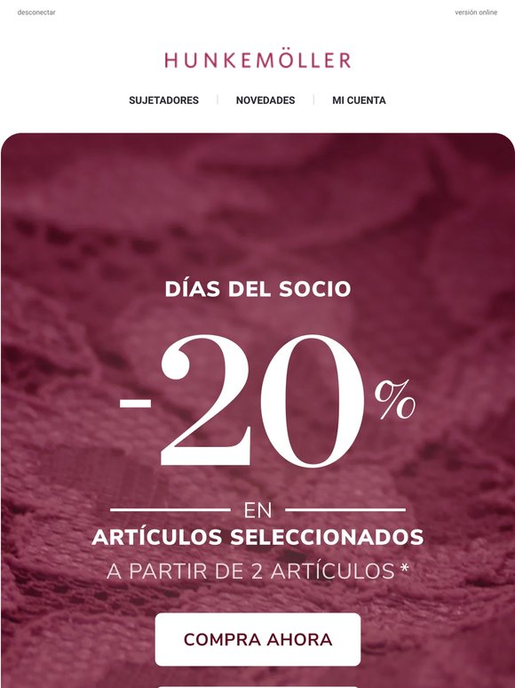Solo online: -20 % socios*