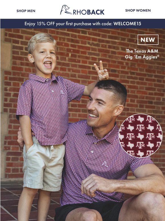 New: Father-Son Collegiate Polos
