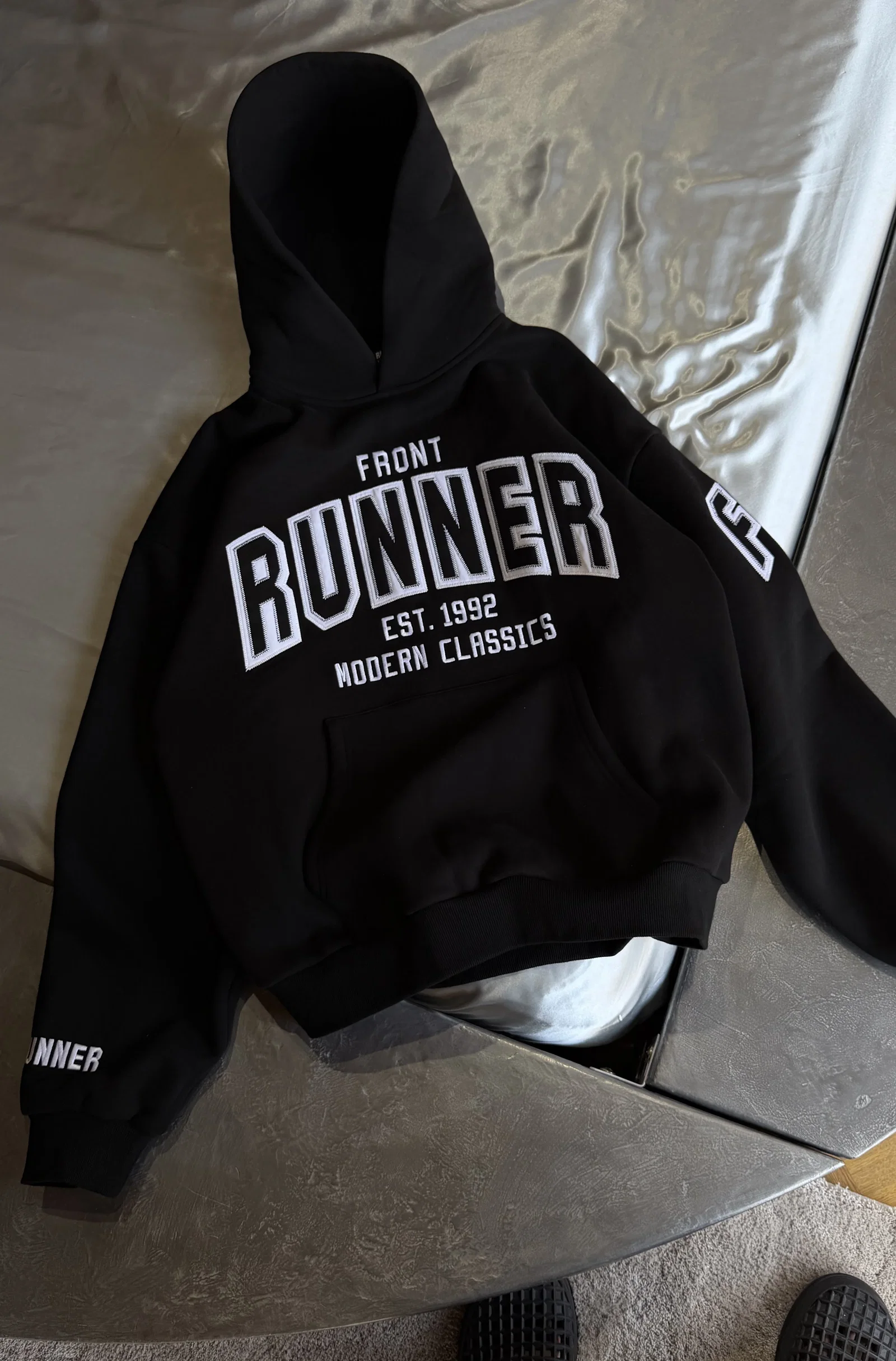 Image of Classic Front Hoodie - Black