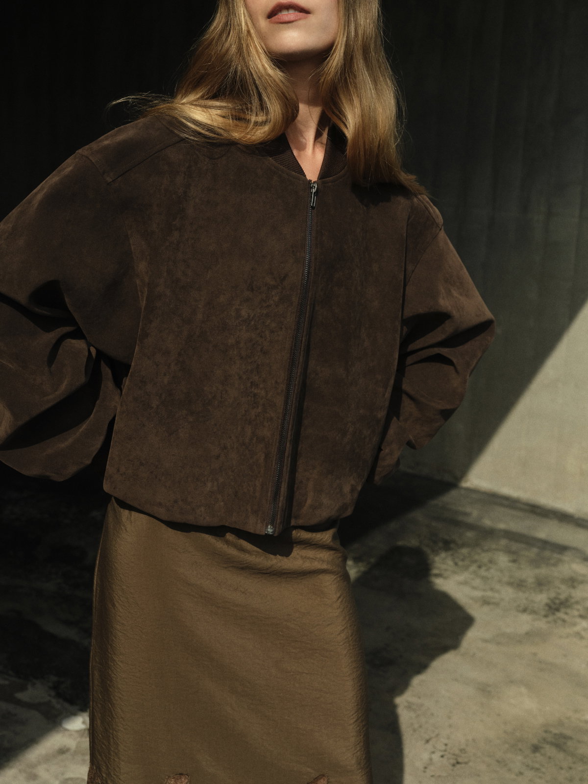 Mara Suede Bomber