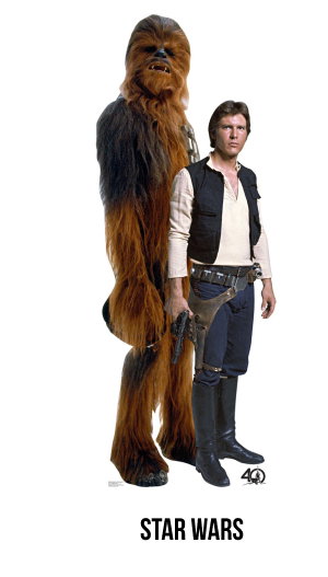 Han Solo & Chewbacca - Star Wars 40th Anniversary Cardboard Cutout
