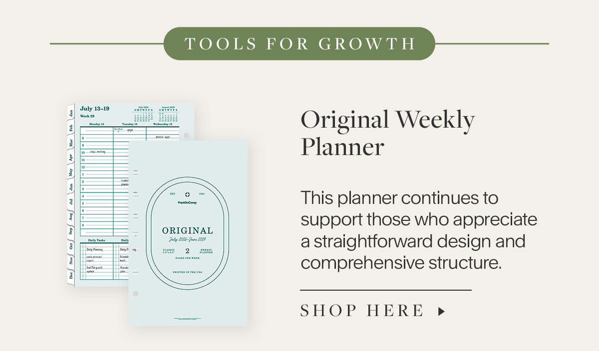 Original Weekly Planner - This planner continues to support those who appreciate a straightforward design and comprehensive structure.