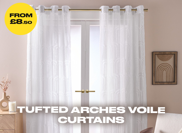 Tufted Arches Voile Curtains