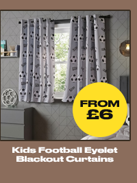 Kids Football Eyelet Blackout Curtains